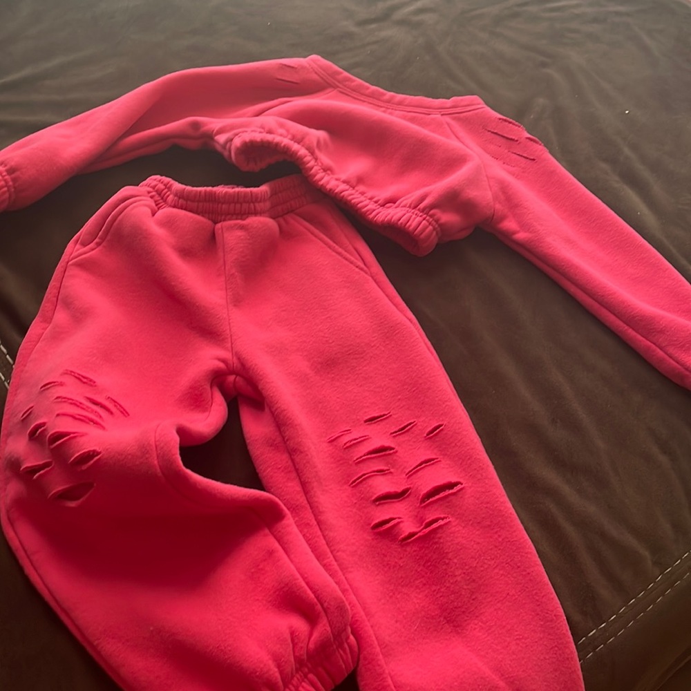 Pink sweatsuit